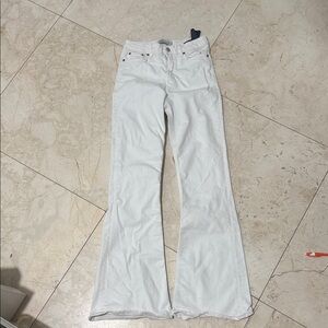 Zara Women's White Flare Jeans